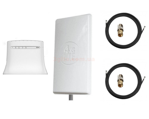 ZTE MF283U и антенна MIMO панельная 2*24 dbi 