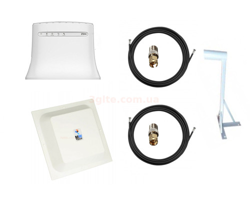 ZTE MF283U и LTE MIMO антенна панельная RNet 1700-2700 МГц 15 ДБи+ Кронштейн