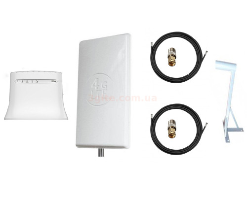 ZTE MF283U и антенна 4G LTE MIMO панельная 2*24 dbi (Logo 4G LTE) + Кронштейн 