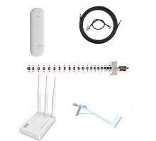 3G/4G Wi-Fi LTE роутер ZTE MF79+Антенный комплект Стрела 1700-2700 МГц + Netis MW5230+ Кронштейн  