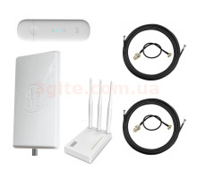 3G/4G Wi-Fi LTE роутер ZTE MF79 + Антенний комплект MIMO 2 x 24 dBi +маршрутизатор Netis MW5230