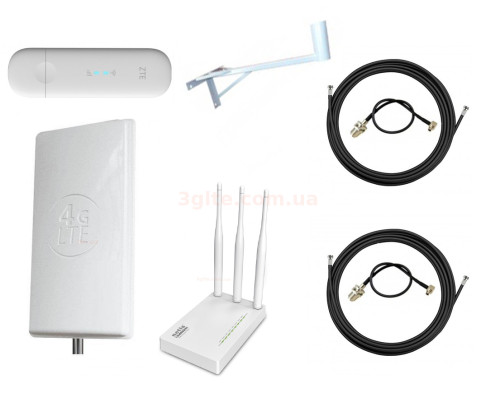 ZTE MF79+Антенный комплект MIMO 2 x 24 dBi+ Netis MW5230+Кронштейн