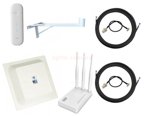 Антенный комплект с роутером ZTE MF79 и маршрутизатором Netis