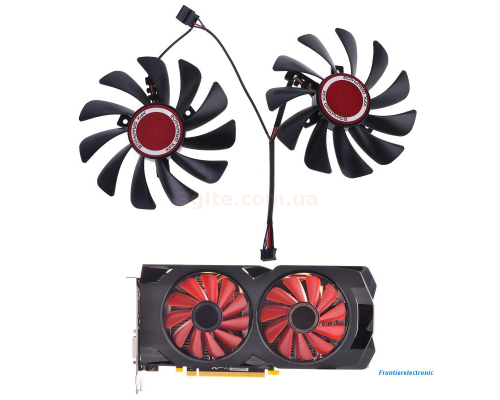 XFX Radeon RX580 RX590, 2 шт., 95 мм
