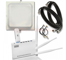 Huawei E3372h-607+роутер Netis MW5230+антенна MIMO 15 дб+кабель 10м+адаптер CRC9
