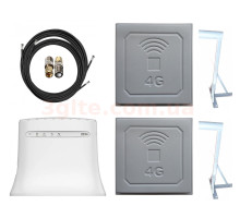 Комплект 3G/4G WiFi роутер ZTE MF283U и Супер комплект усиления на 34 ДБ с кронштейнами