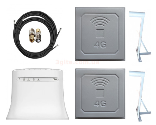 ZTE MF283U в комплекте с панельными антеннами и кронштейнами