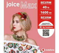 Тариф Vodafone JoiceMAX за 300 грн/ 4 недели (2 мес. YouTube Premium Free)