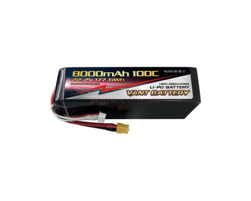 Vant Battery Li-po 8000mAh 22.2V 